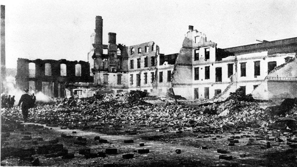 Augusta after the Great Fire of 1916